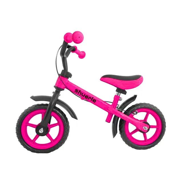 Bicicleta fara pedale pentru copii 2-6 ani, 12 inch, Roz, Cu frana de mana si sezut reglabil