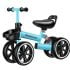 Bicicleta echilibru fara pedale, 4 roti, 12", pentru copii 2-5 ani, Albastru