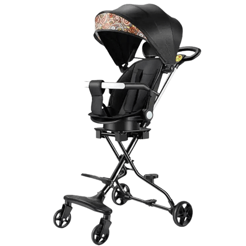 Carucior cu scaun rotativ, Sport, Copii 6 – 36 luni, Negru, Pliabil, Copertina detasabila, Protecția UV, Ușor de pliat