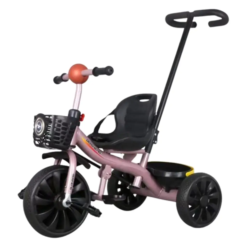 Tricicleta 2-5 ani, Roz, Maner parental detasabil, Centuri de siguranta